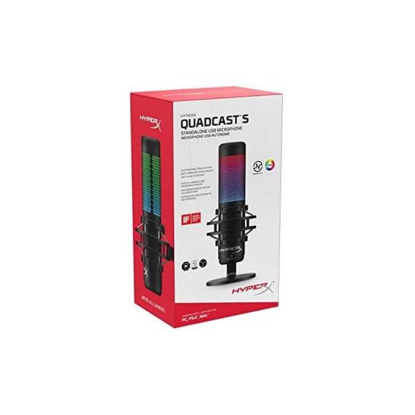 HyperX QuadCast S – USB Gaming Microphone RGB USB BLACK