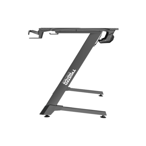 Twisted Minds Z Shaped Gaming Desk Carbon fiber texture – RGB - Image 3