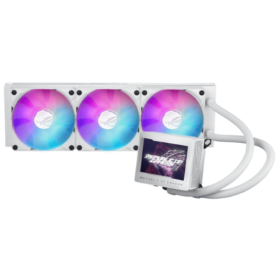 ASUS ROG RYUJIN III 360 ARGB Liquid CPU Cooler, 360mm Radiator, 3.5″ Full Color LCD, White