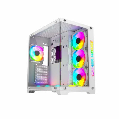 Gamer House 7 RGB Fan Gaming Computer Case with , White